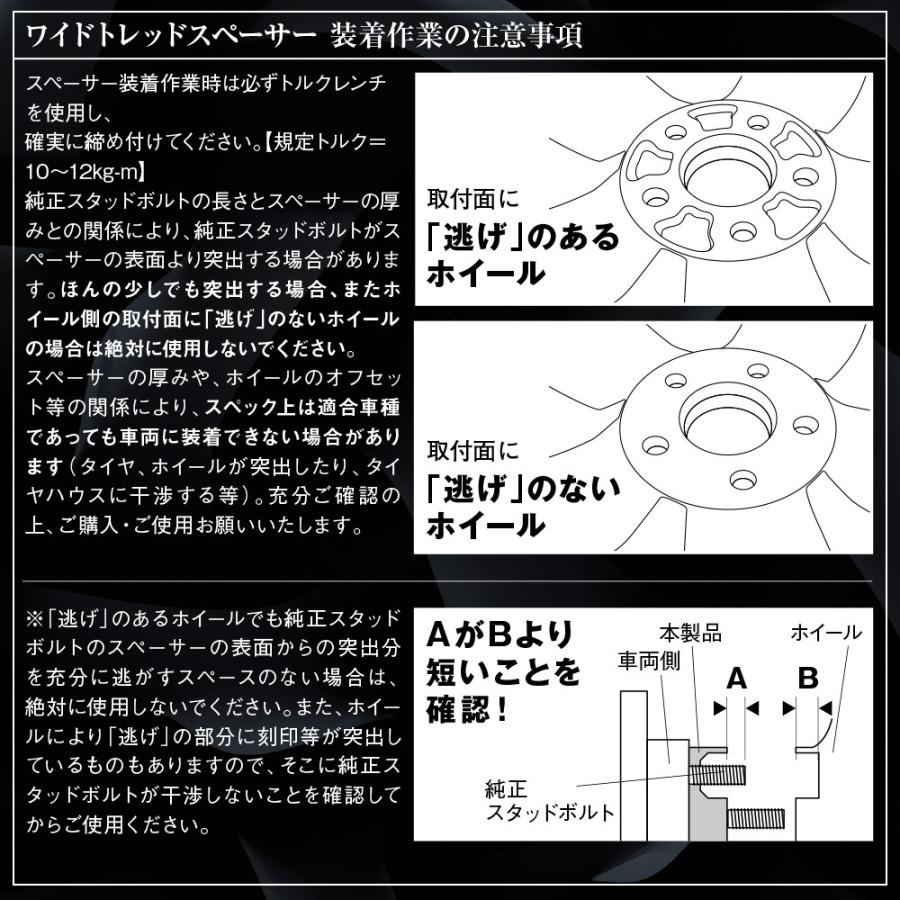 ワイドトレッドスペーサー ワイトレ 20mm 2枚セット DURAX ホイール PCD 100mm 114.3mm 4H 5H P1.25 P1.5 TCSP20｜pond｜05
