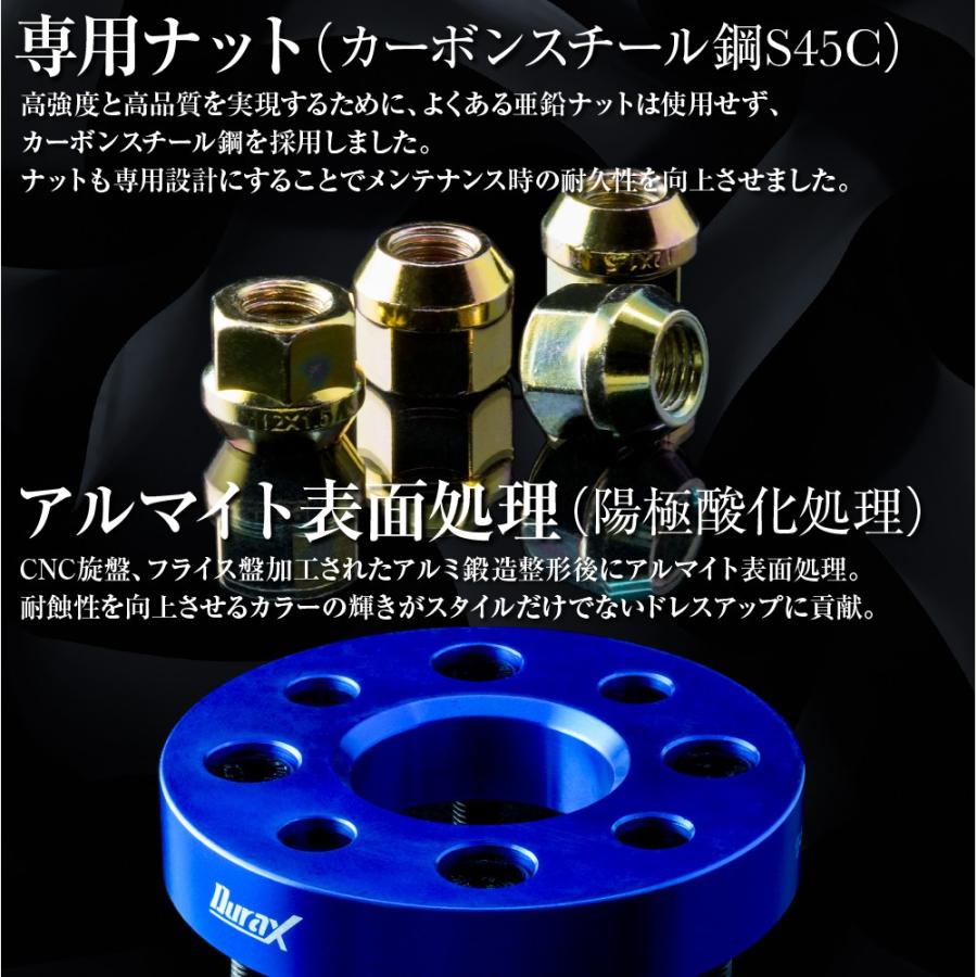 ワイドトレッドスペーサー ワイトレ 25mm 2枚セット DURAX ホイール 