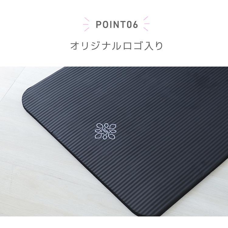 ★ブラック★ヨガマット　１０ミリ ヨガマット 全6色 厚さ10mm 180x60cm 収納ケース付き