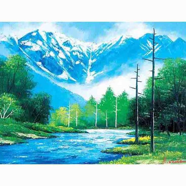 油絵額 フレームセット オンタケF6号 工藤昭重 「上高地」 433×525×50mm 化粧箱入り 額縁 額 フレーム[Ponowish]の画像