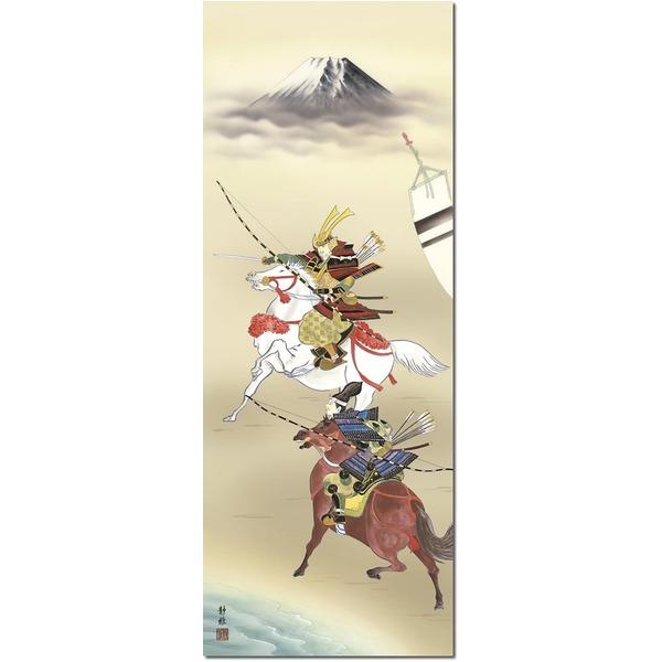 〔 節句掛軸 祝い掛軸 〕こどもの日 端午の節句 掛け軸 阿倍 静雅 子どもの日 尺五 掛軸 「大成武者」[Ponowish]の画像