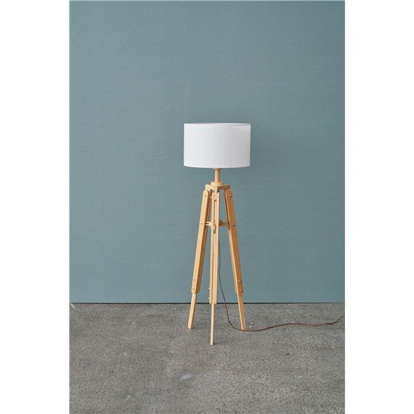 スタンドライト 照明器具 約幅44×奥行47×高さ130〜160cm ナチュラル 電球付(LHB-91) 組立品 リビング ダイニング[Ponowish]_3