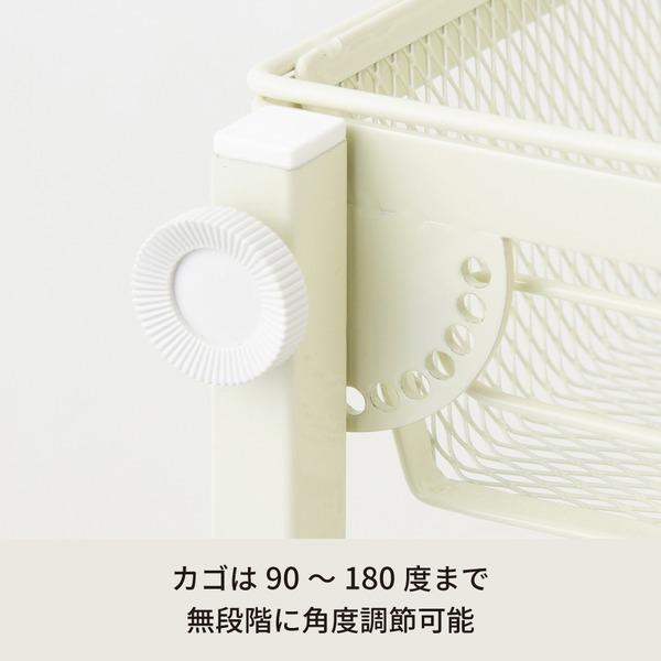 〔2個セット〕マルチワゴン ROBUST(アイボリー) キッチンワゴン ラック 収納 多肉棚 収納 スリム キャスター付 DIY オシャレ スライド 業務用 NK-380[Ponowish]の画像