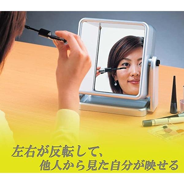 人から見た自分が見える鏡 左右反転ミラー 卓上ミラー 鏡 角度調整可[Ponowish]の画像