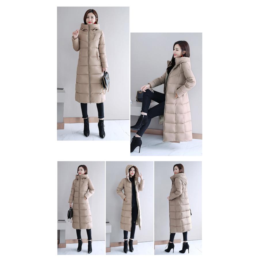 中綿コート レディース フード付き 防寒コート ロングコート ダウン
