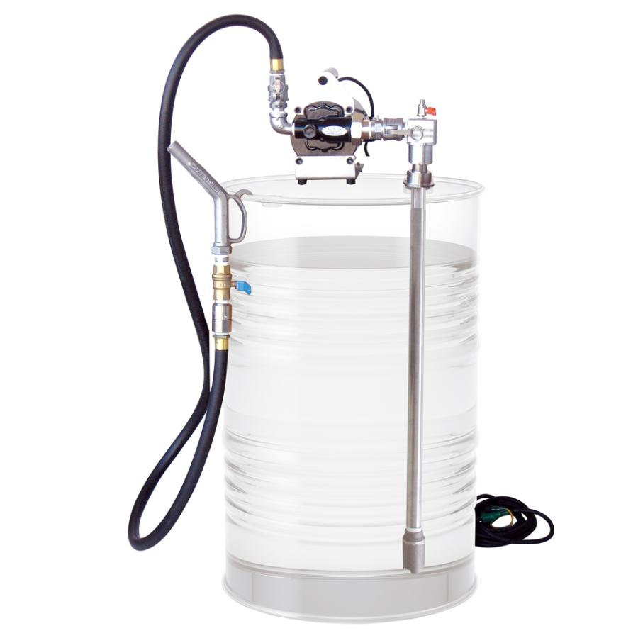 EVD12 ドラム缶用 電動 12V ギアポンプ 高粘度対応 オイル用 耐油ゴムホース2.4m EVD12 evvv001400ぽんぷや