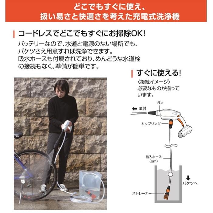 期間限定ポイント2倍】SJC-1820 充電式 洗浄機 工進 KOSHIN