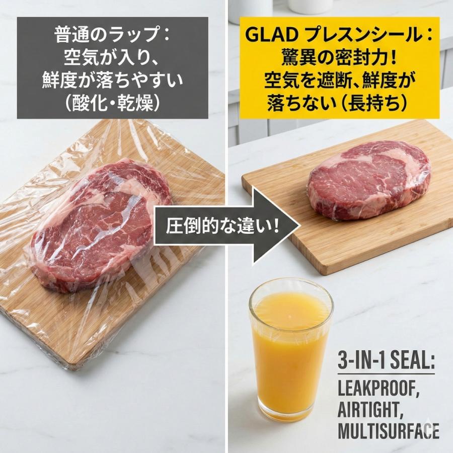 コストコ（Costco） プレスンシール glad ラップ 1本 グラッド 密閉