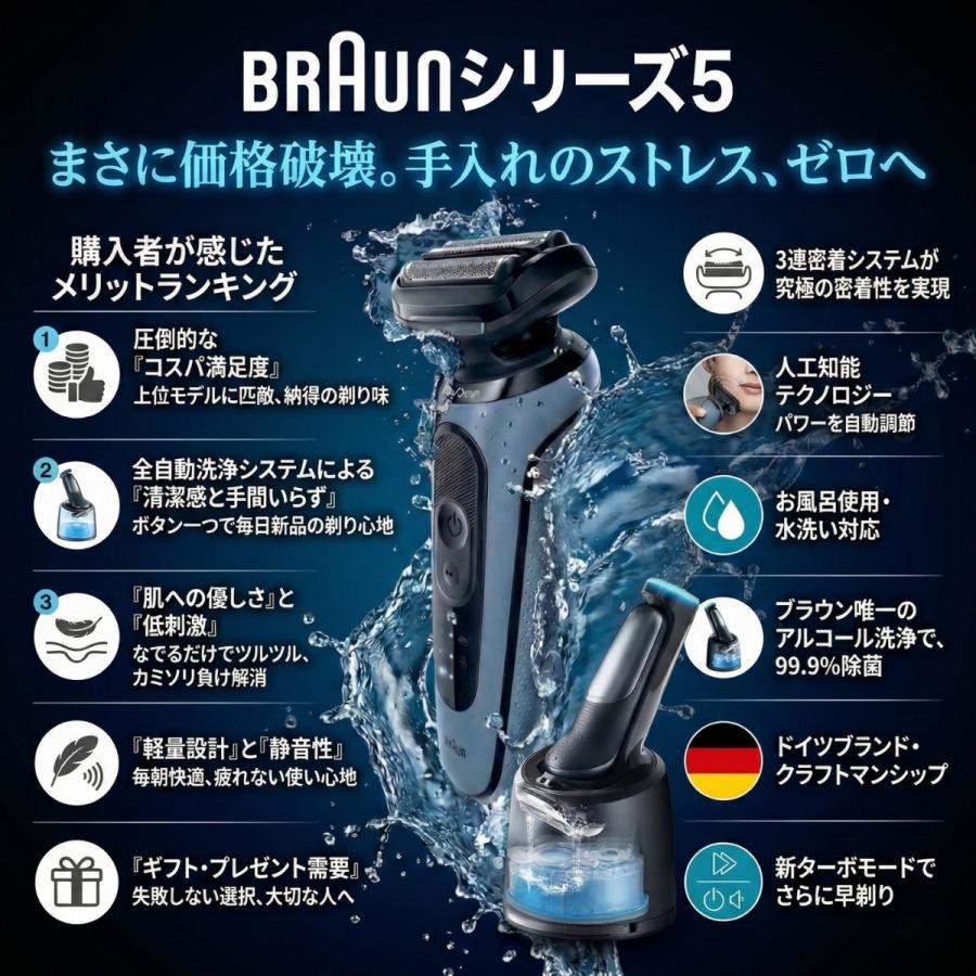 BRAUN Series 5 ブラウン シリーズ5 52-A7000CC シェーバー 髭剃り
