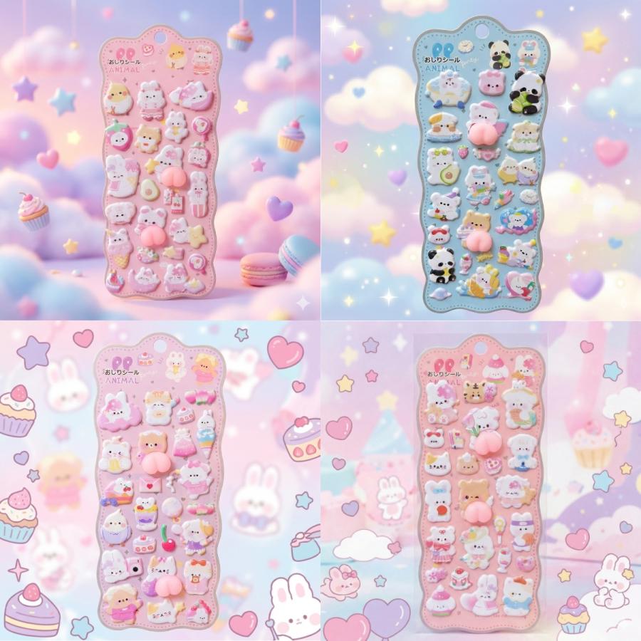 ヒロ・コーポレーション おしりシール ぷくぷくシール TYPE C アソート