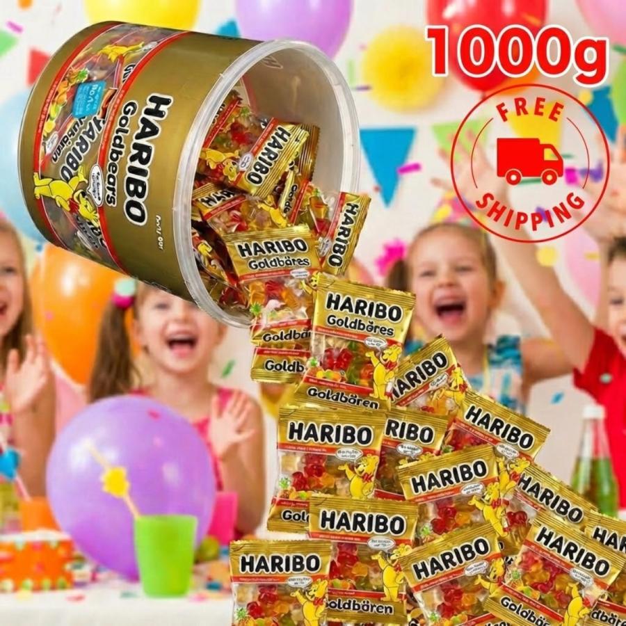 HARIBO（ハリボー） グミ ドラム ゴールドベアー 1000g バケツ