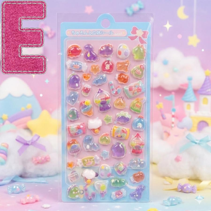 ヒロ・コーポレーション ぷくぷくシール ちゅるんと立体シール 6種