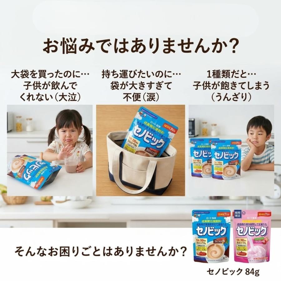 セノビック 84g 8袋 セット ミルクココア いちごミルク 鉄分
