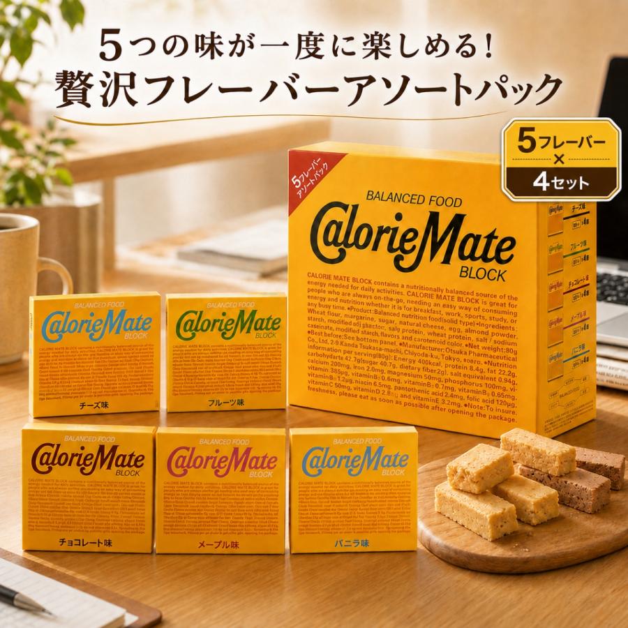 カロリーメイト チョコ ブロック 5種 4本入 4セット アソート