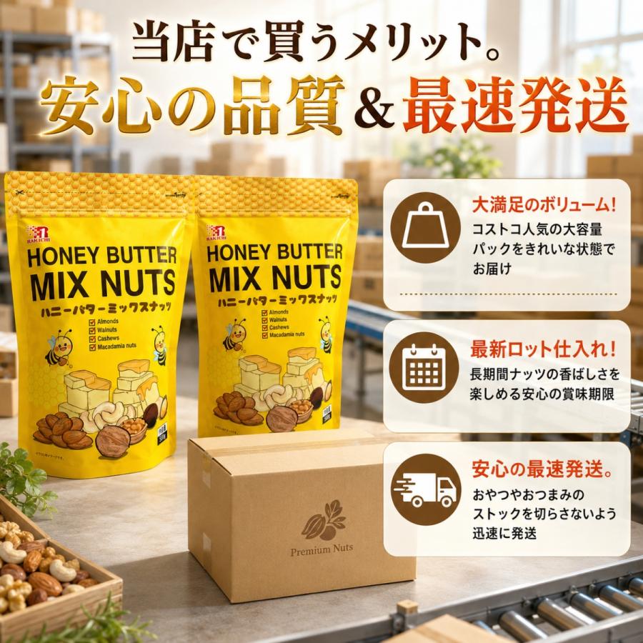 コストコ（Costco） ハニーバターミックスナッツ 500g 1袋 ミックス