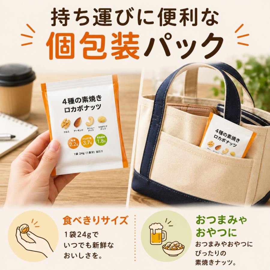 コストコ（Costco） ロカボナッツ 4種 素焼き ミックスナッツ 24g×14袋