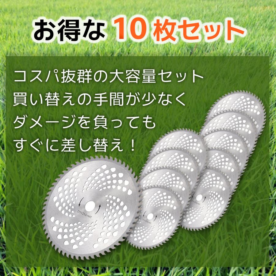 チップソー 替刃 刃 草刈機 255mm 10枚セット 40枚刃 草刈り機の刃 刈