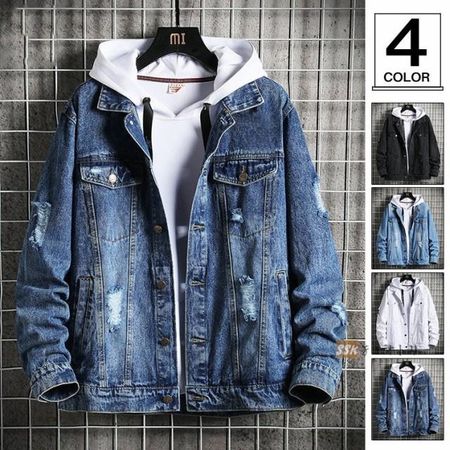 デニムジャケット ジャケット メンズgジャン ブルゾン アウター ジージャン スリム ショート丈 ダメージ 秋冬 秋服 Ck9vjfltie ファッション Www Pci Edu Pe