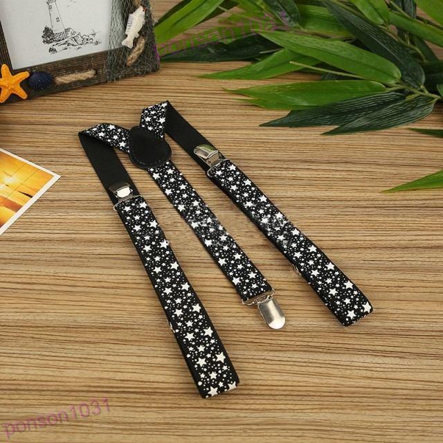 サスペンダー メンズ レディース 男性 女性 男女兼用 ユニセックス Y型 3クリップ 星 スター カジュアル おしゃれ かっこ 5周年記念イベントが