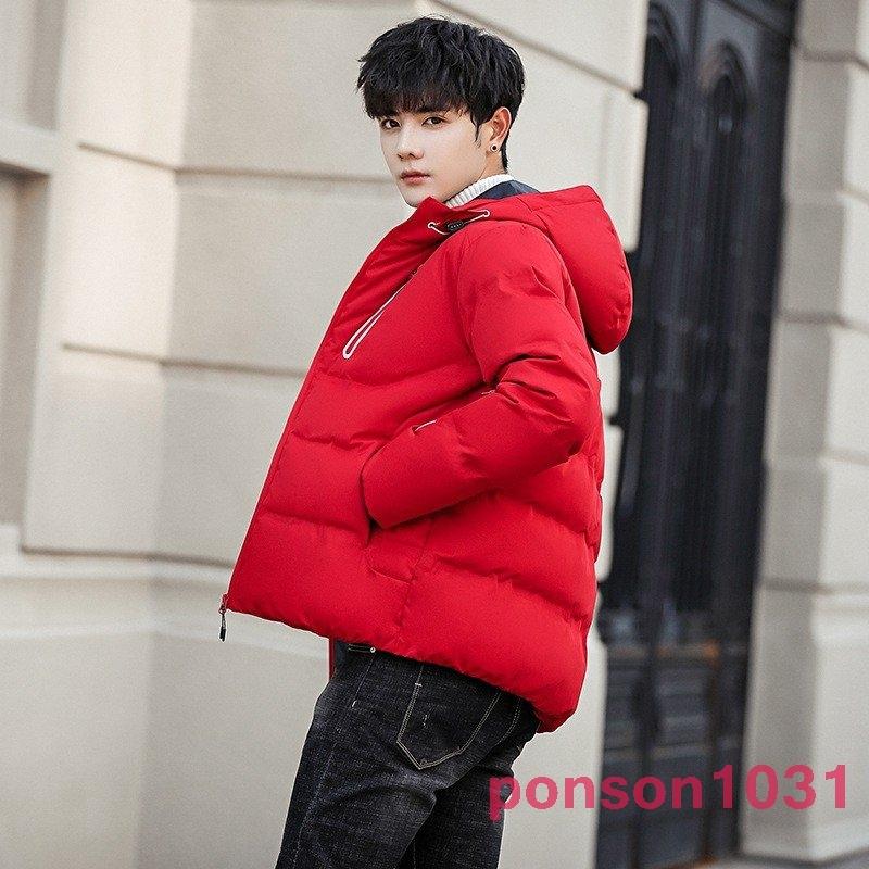 21年最新海外 ダウンジャケットメンズ ダウンジャケットメンズブルゾンメンズアウターカジュアル防寒新作冬服無地冬連帽 フード付き コート アウター