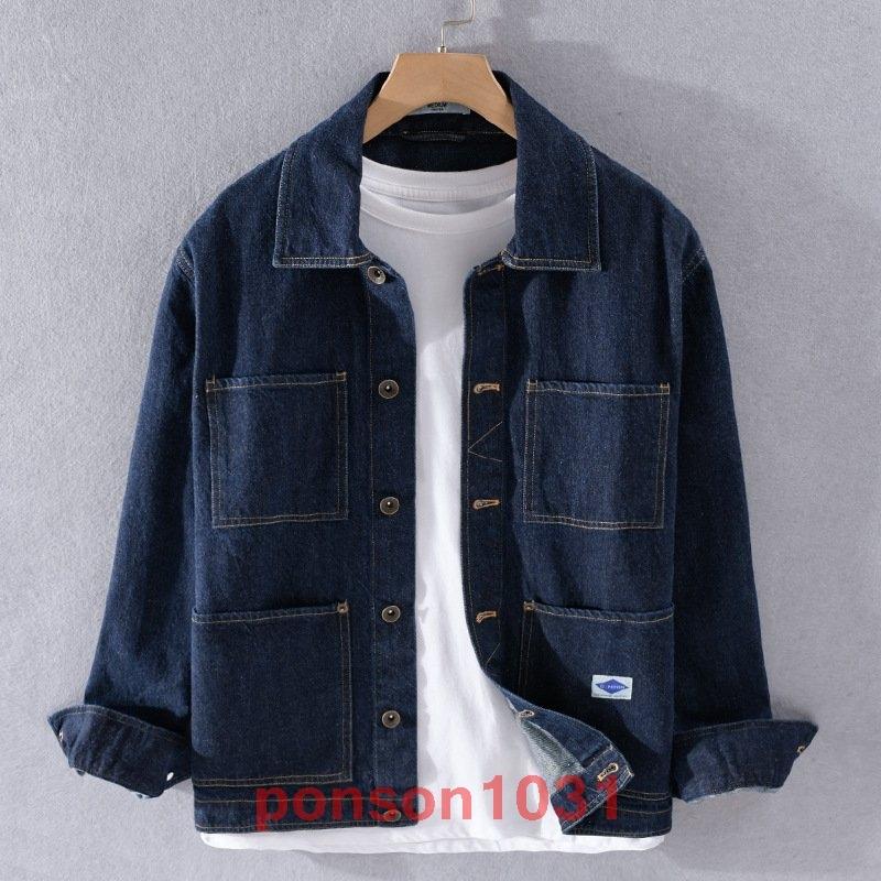 在庫あり 即出荷可 Gジャンデニムジャケットメンズ綿100 おしゃれブルゾン作業服ワーク秋カジュアル Gジャン デニム 色 画像色 Michiganestateplanning Com