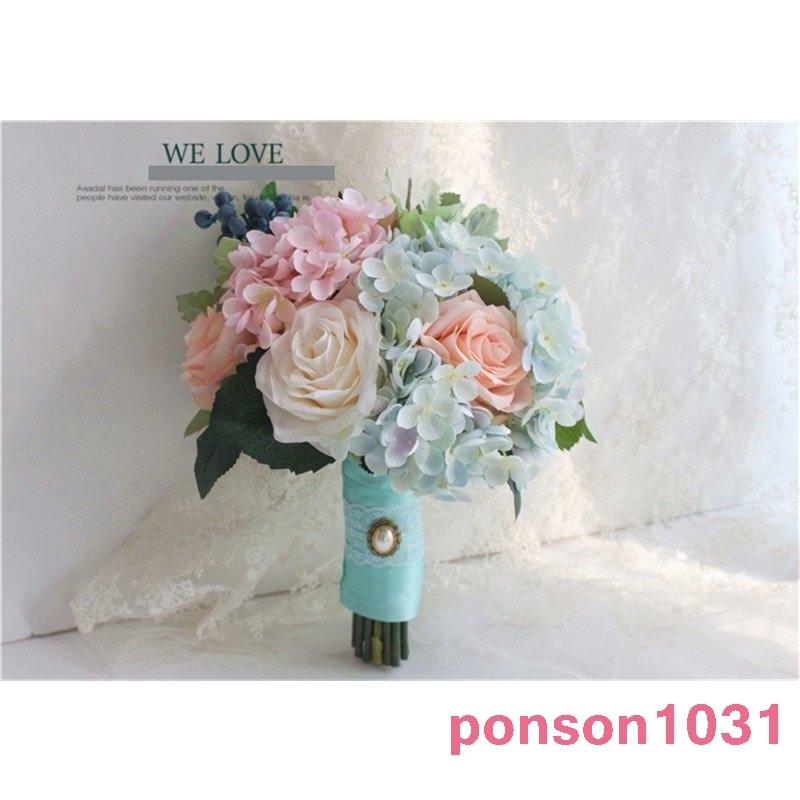 花ブーケ造花ウエディングブーケ結婚式花束花嫁ウェディング用ブライダルブーケ手作り写真撮り披露宴お祝いプレゼントお誕生日大人気歓迎会