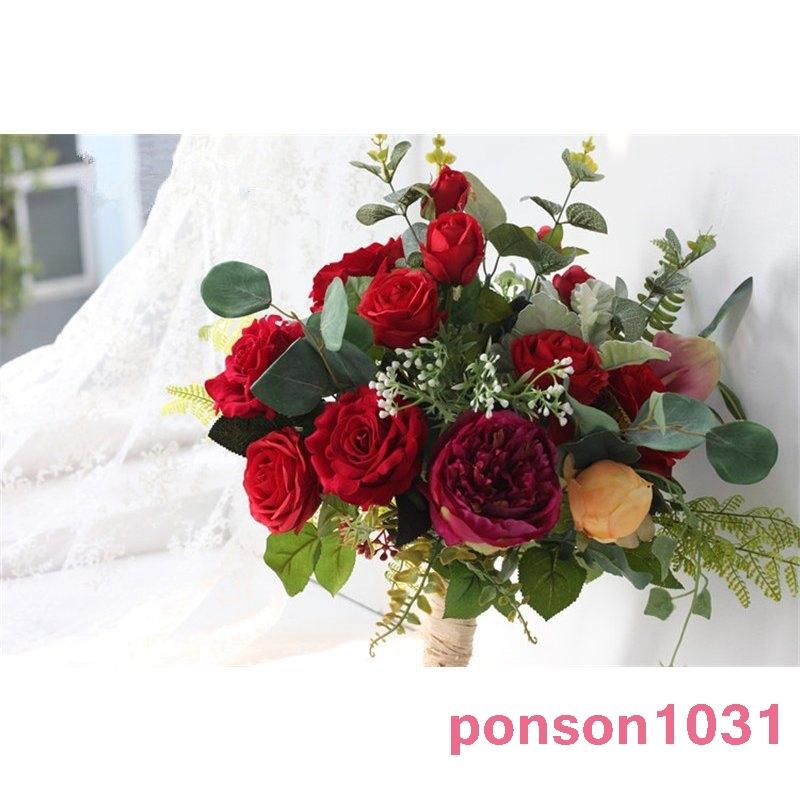 ワンサイズラウンド花ブーケブライダルブーケ披露宴ウエディングブーケ 花ブーケウエディングブーケ結婚式ウェディング用披露宴ブライダルブーケ歓迎会造花手作り花嫁花束写真撮りお誕生日プレゼント大人気お祝い 生花 生花ワンサイズ 10 440 Americanvalue Mx