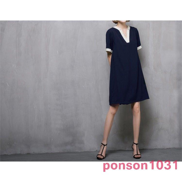 期間限定 大人ワンピースv襟がポイント半袖清楚膝丈ストレートワンピシンプル ワンピース チュニック Eridanus Co Za