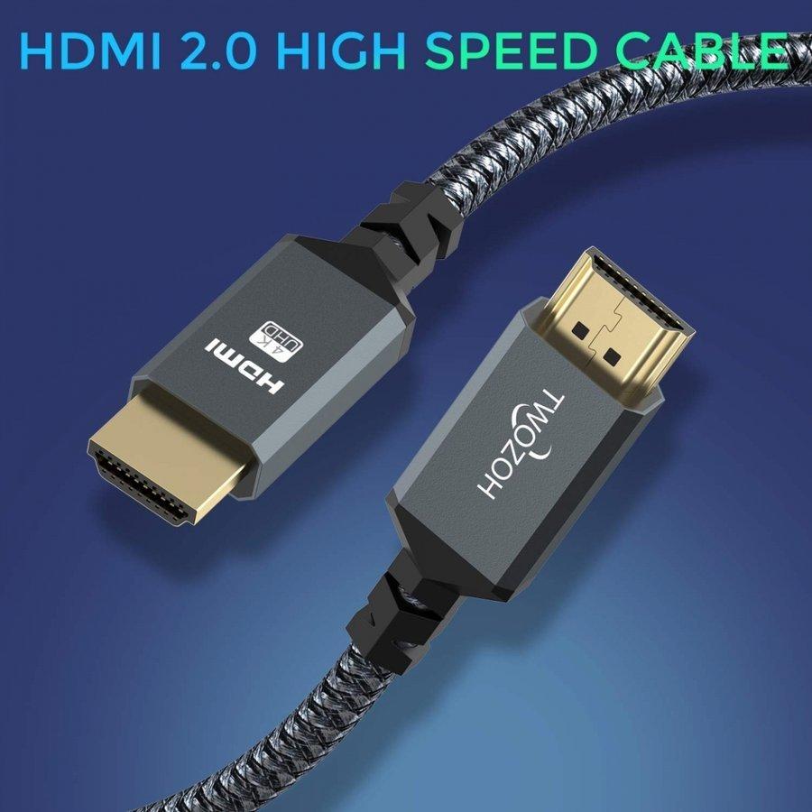 HDMI ケーブル5m 2.0 4K/60Hz 2160p 1080p 3D HDCP 2.2 ARC 規格 編組
