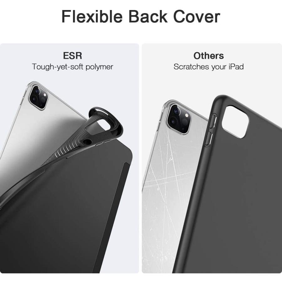 ESR iPad Pro12.9 ケース Pencilホルダー付き ソフトフレキシブルTPU