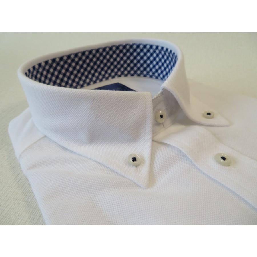 半袖 ボタンダウン ニットシャツ ホワイト 綿混 Carpentaria ビジネス ワイシャツ 直送商品 メンズ