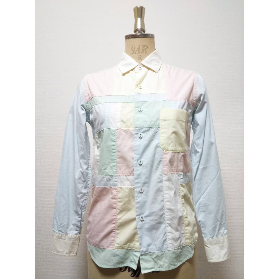 BRU NA BOINNE　SHIRT ブルーナボイン　シャツ　パッチワーク　ペールトーン　パステルカラー　 | 