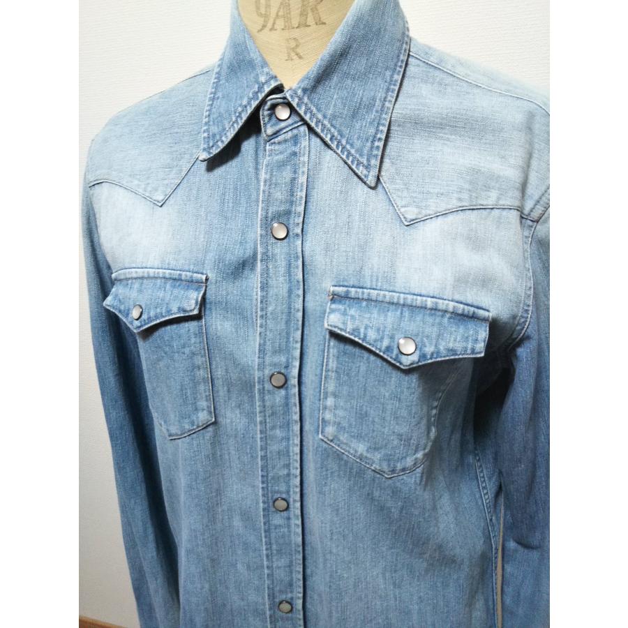 <SALE>20%OFF FASETASM　WESTERN DENIM SHIRT　ファセッタズム　ウエスタン　デニム　シャツ　タイダイ　インディゴ　ブルー |  | 01