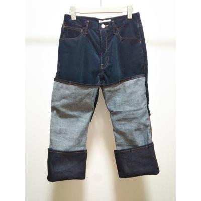 <SALE>30%OFF JieDa　SWITCHING 2WAY FLARE PANTS (IND) サイズ1　ジエダ　 フレア　パンツ　インディゴ　デニム　denim　ジーンズ　コーデュロイ｜poompoom｜05