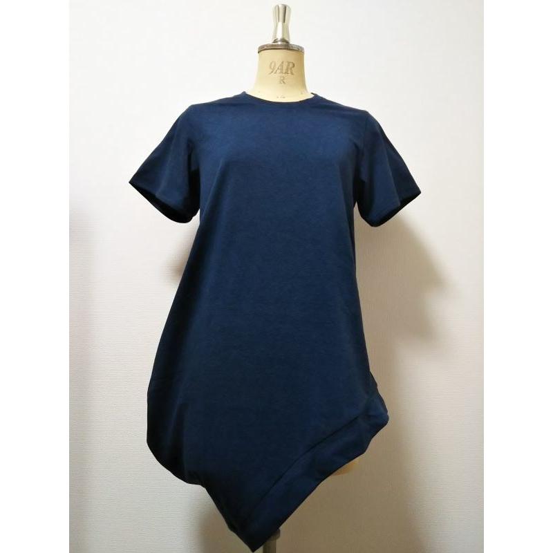 <SALE> 70%OFF 3tsui すそ変形カットソー（NAVY）｜poompoom