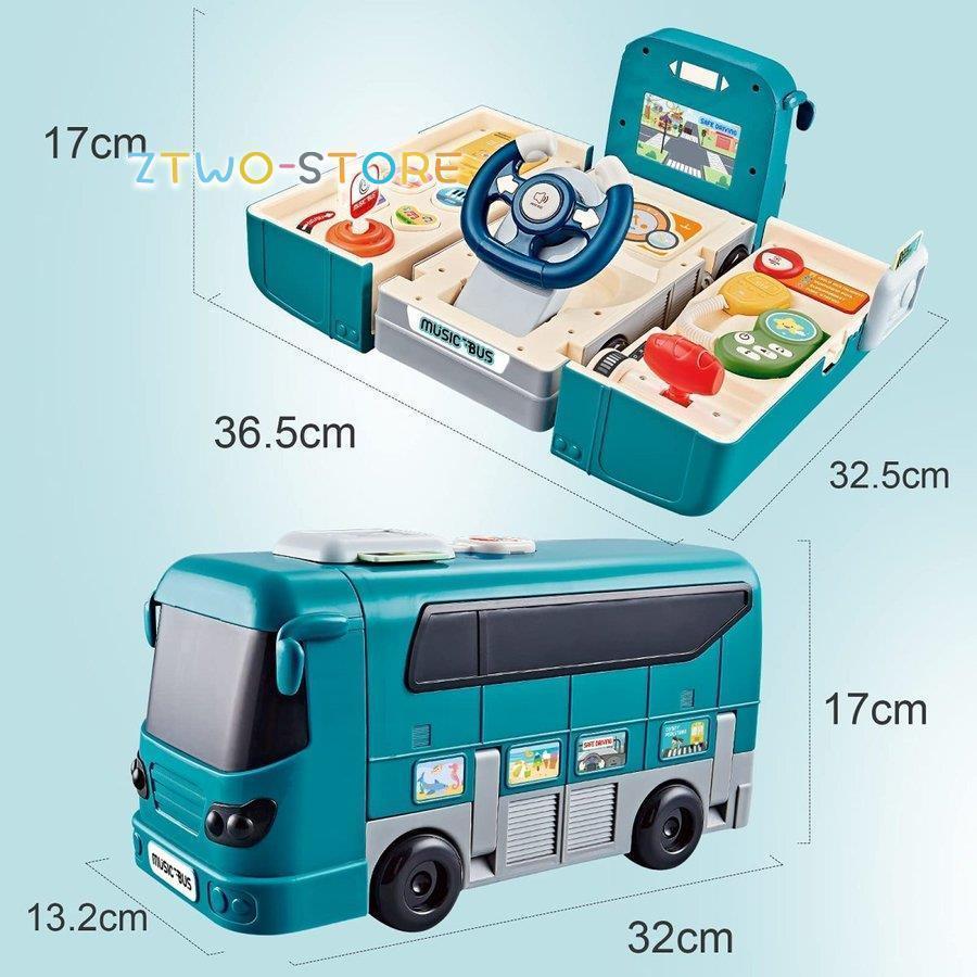 バスおもちゃ 路線バス 変形おもちゃ 車おもちゃ 多機能 バスコレクション DIYミニカー バス模型 音楽バス 車模型 音 光 知育玩具｜poopishop｜02