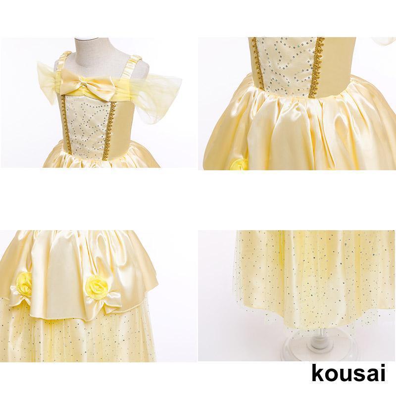 プリンセス ドレス 子供 コスプレ 付属品付き ワンピース キッズコスチューム 小物セット ガールズ ドレス風 お姫様 仮装 クリスマス 女の子｜poopishop｜19