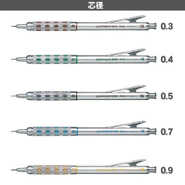 ぺんてる（Pentel） グラフギア1000 0.3mm 0.4mm 0.5mm 0.7mm 0.9mm