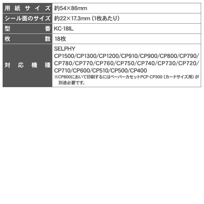 [送料無料]  キャノン セルフィー 専用 用紙 カラーインク ラベルセット プチシール 8分割シール 18枚 KC-18IL / SELPHY CPシリーズ用 シール｜pop-ya｜02