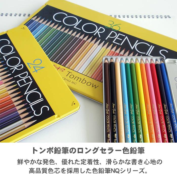トンボ鉛筆 色鉛筆 12色 トンボ 鉛筆 NQ 缶入り色鉛筆 CB-NQ12C いろ
