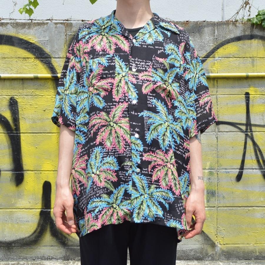 NEON SIGN(ネオンサイン) / GOODLUCK HAWAIIAN SHIRT (BLACK) : 1060 