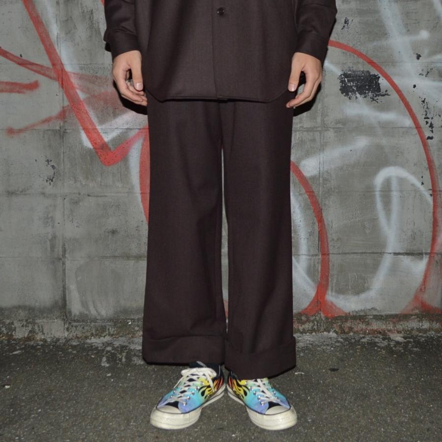 Ohta オータ Dark Brown Wide Pants 19aw Pt17b Proof Of Power 通販 Yahoo ショッピング
