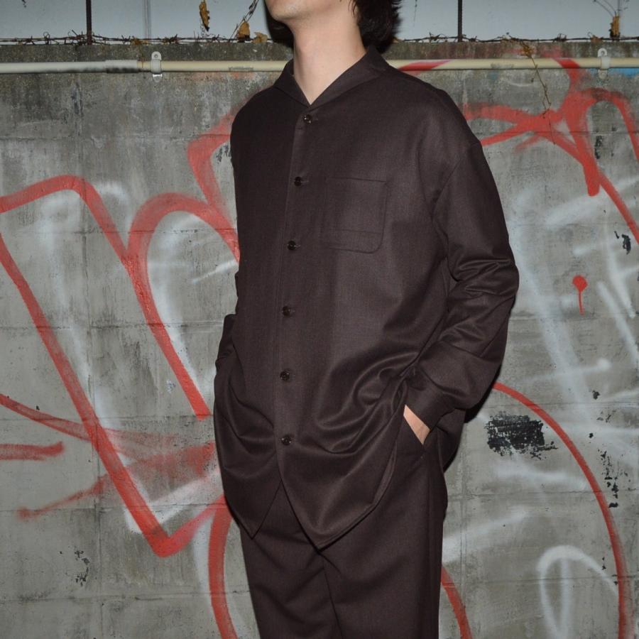 Ohta オータ Dark Brown Wide Shirts 19aw St30b Proof Of Power 通販 Yahoo ショッピング