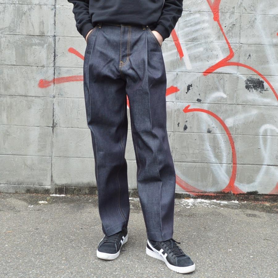 NEON SIGN(ネオンサイン) / WIDE DENIM SLACKS 'RIGID' :343-indr