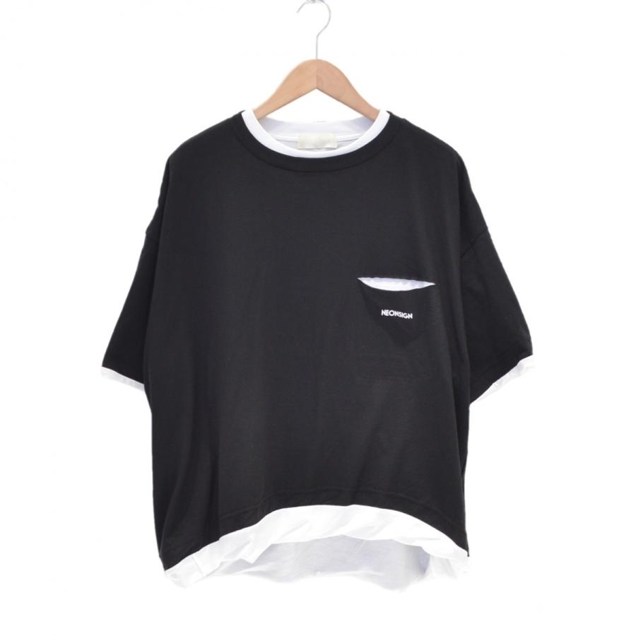 NEON SIGN(ネオンサイン) / SANDWICH T-SHIRT (BLACK)｜pop5151