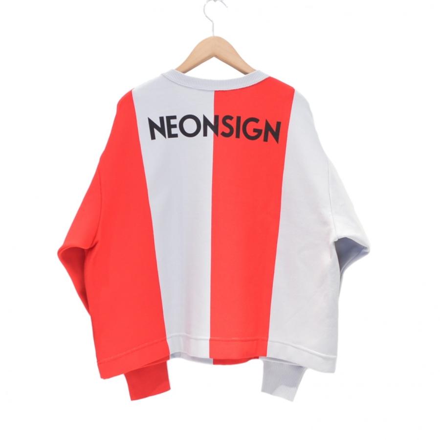NEON SIGN(ネオンサイン) / BIG FOOTBALL SWEATER (RED) : 956-red