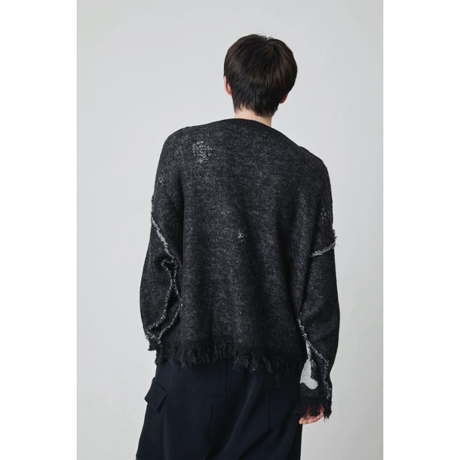 DISCOVERED（ディスカバード） / MOHAIR HEART&BONE KNIT (BLACK