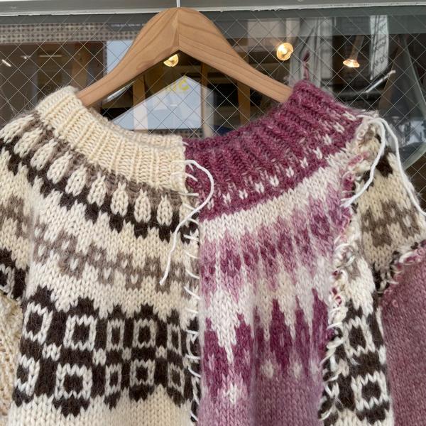 DISCOVERED DISCOVERED(ディスカバード) / Nordic Collage Sweater