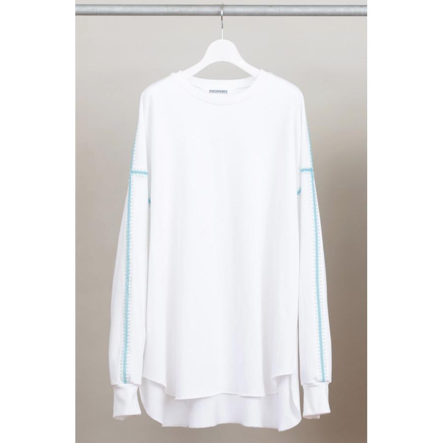 DISCOVERED(ディスカバード) / SHELL STITCH LONF TEE(WHITE)｜pop5151