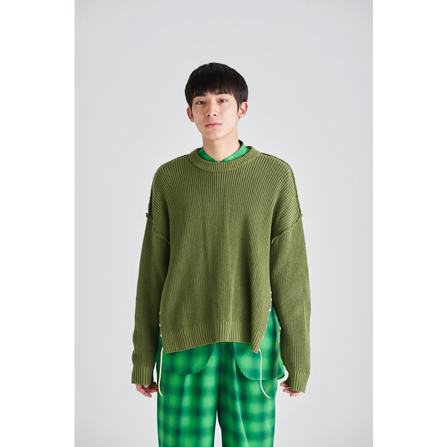 DISCOVERED（ディスカバード） / SHORT LENGTH COTTON KNIT (BLACK